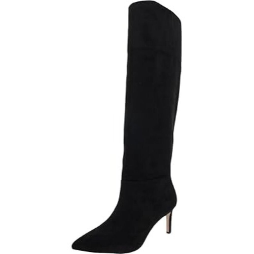 BCBGeneration Women Marlo Slouch Boots Padded Insole Knee-High Heel Black Sz7.5M